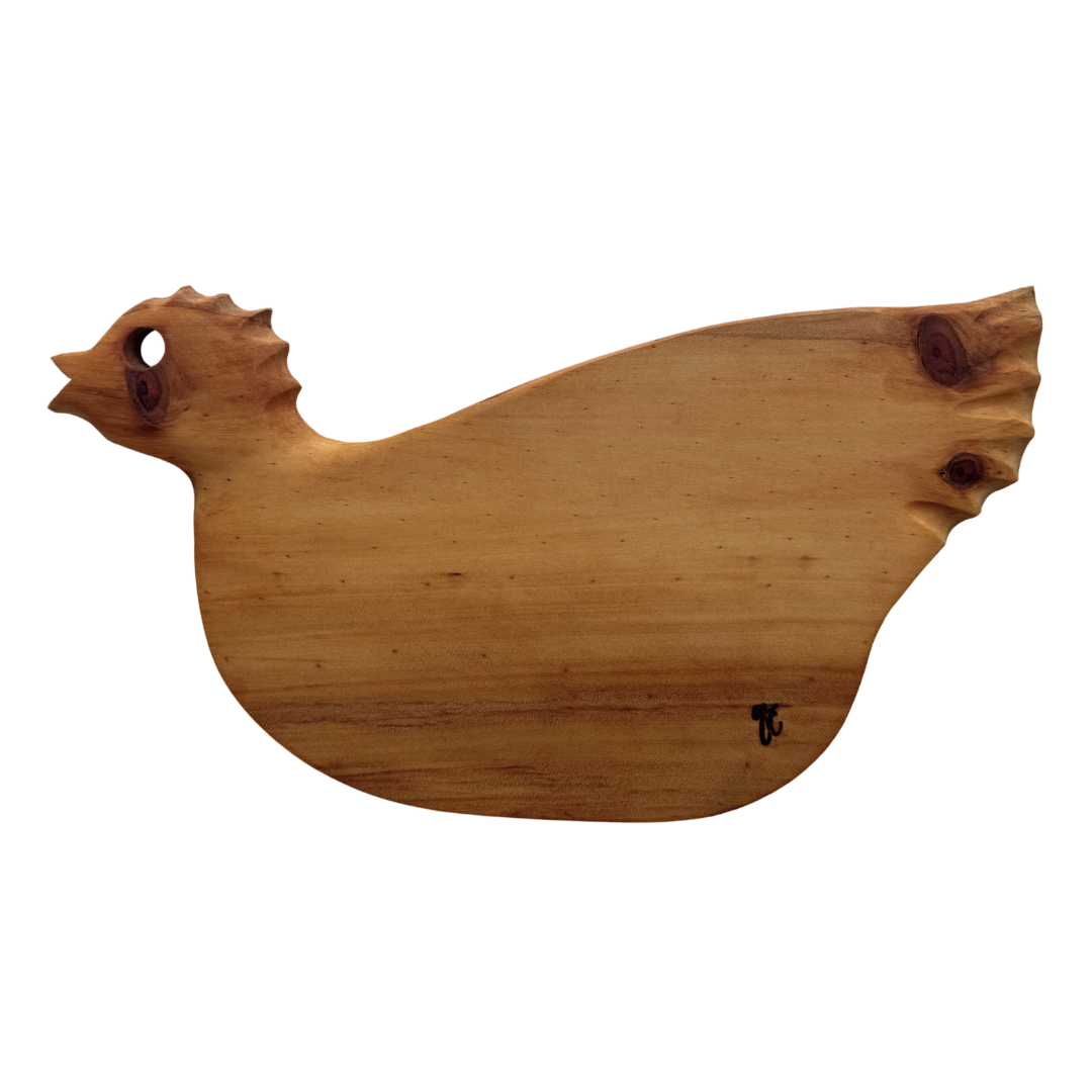 Chicken-shaped wooden chopping/serving board $80 (36x17x2cm)