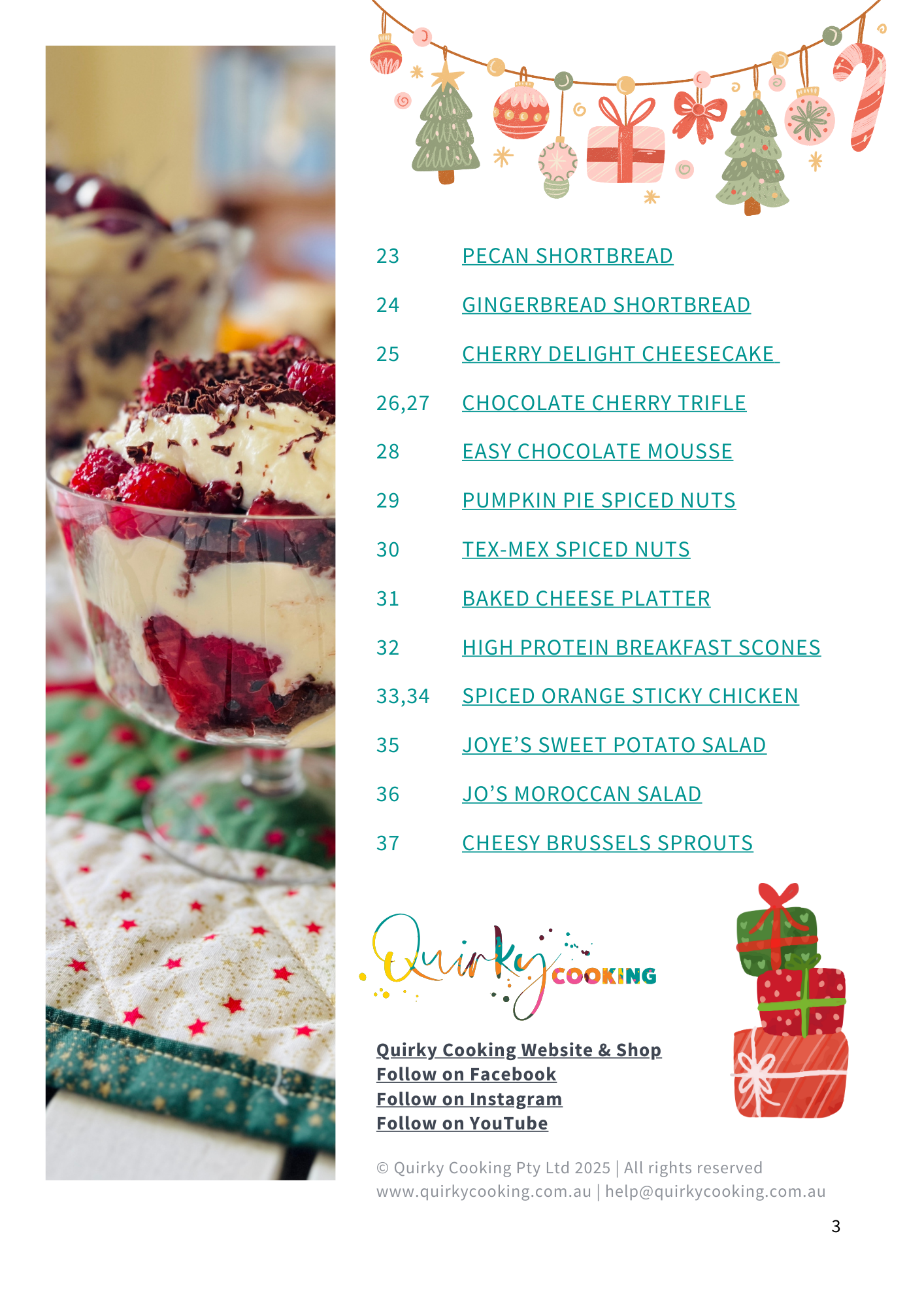 Quirky Cooking Christmas eBook, Whole-Food Recipes for CELEBRATING!