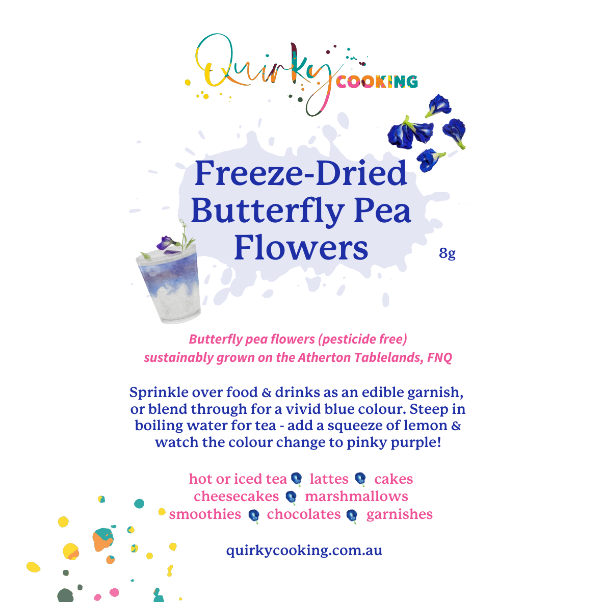 Freeze-Dried Butterfly Pea Flowers