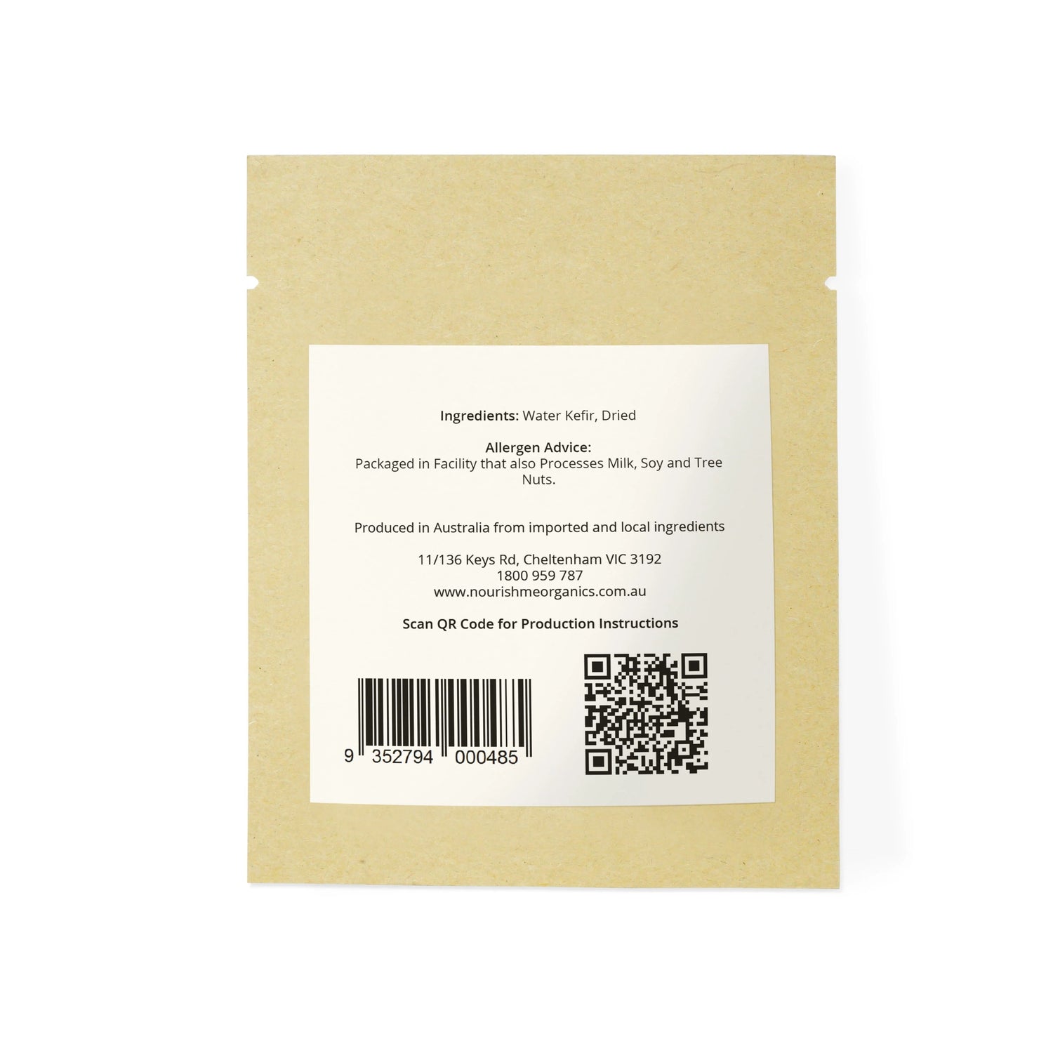 Organic, Dried Water Kefir Grains (15g)