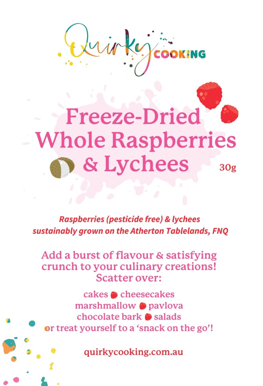 Freeze-Dried Whole Raspberries & Lychees 30g image 2