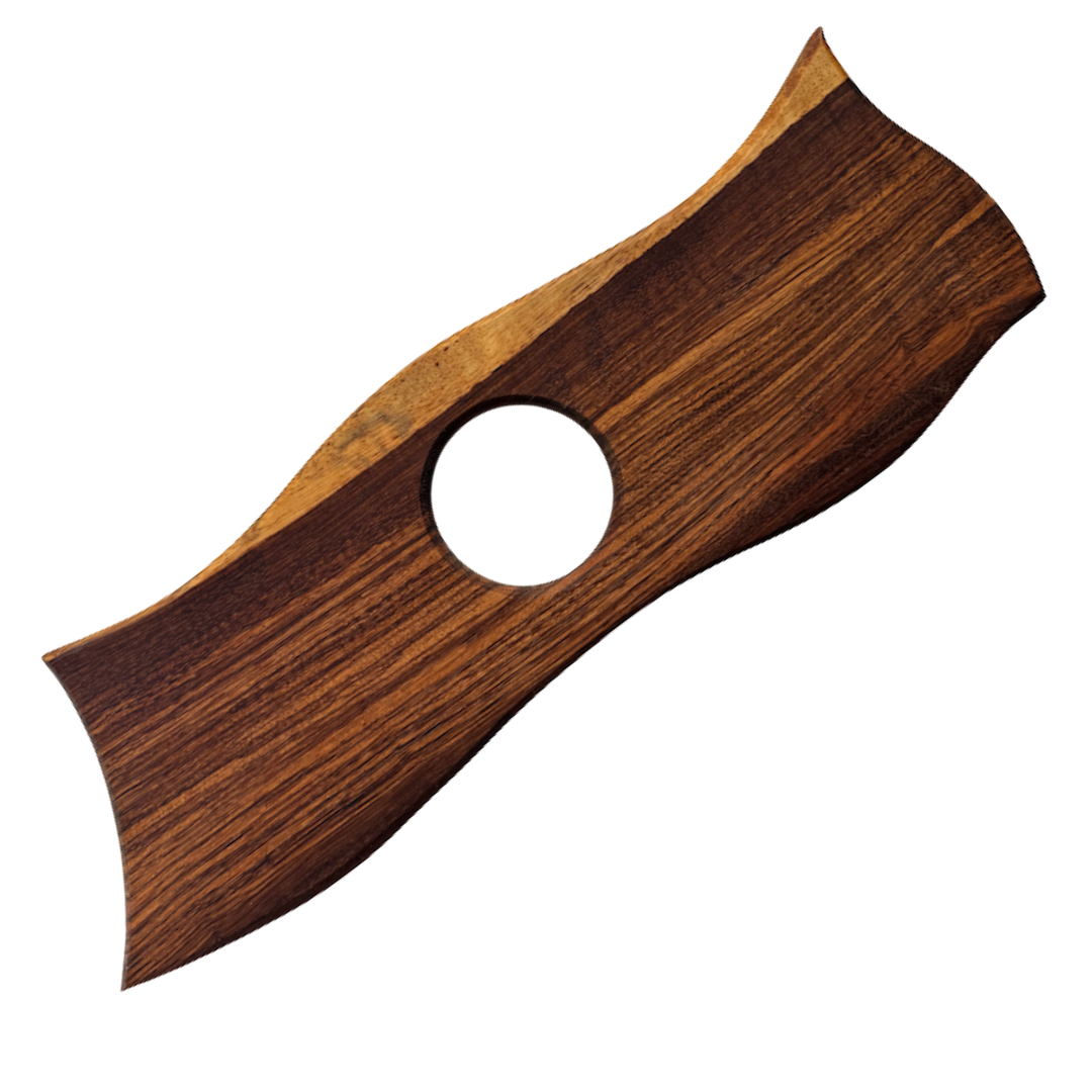 Black bean serving board with drink/candle holder $60 (39x12x1cm)