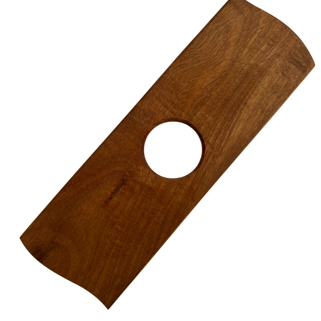 Maple serving board with drink/candle holder $70 (44x14.5x1cm)