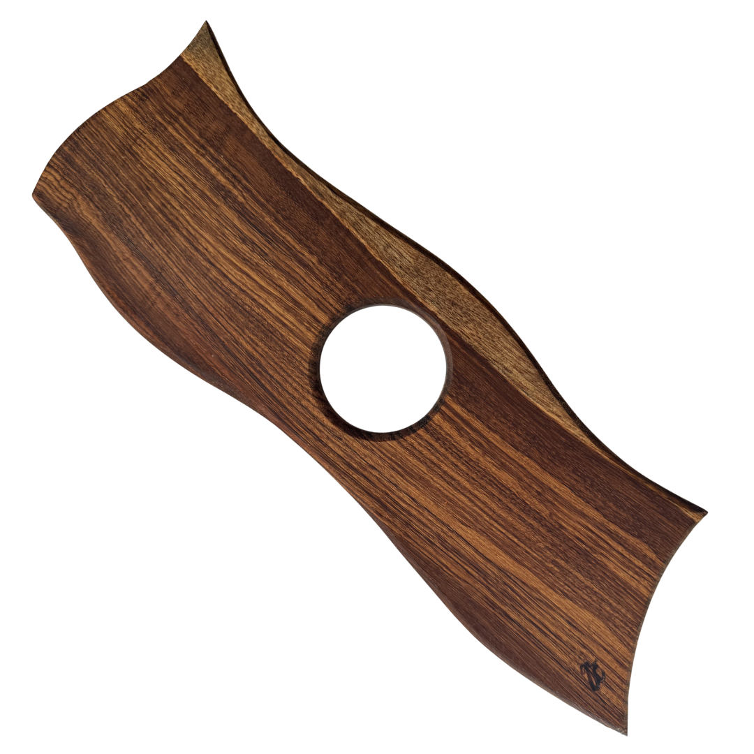 Black bean serving board with drink/candle holder $60 (39x12x1cm)