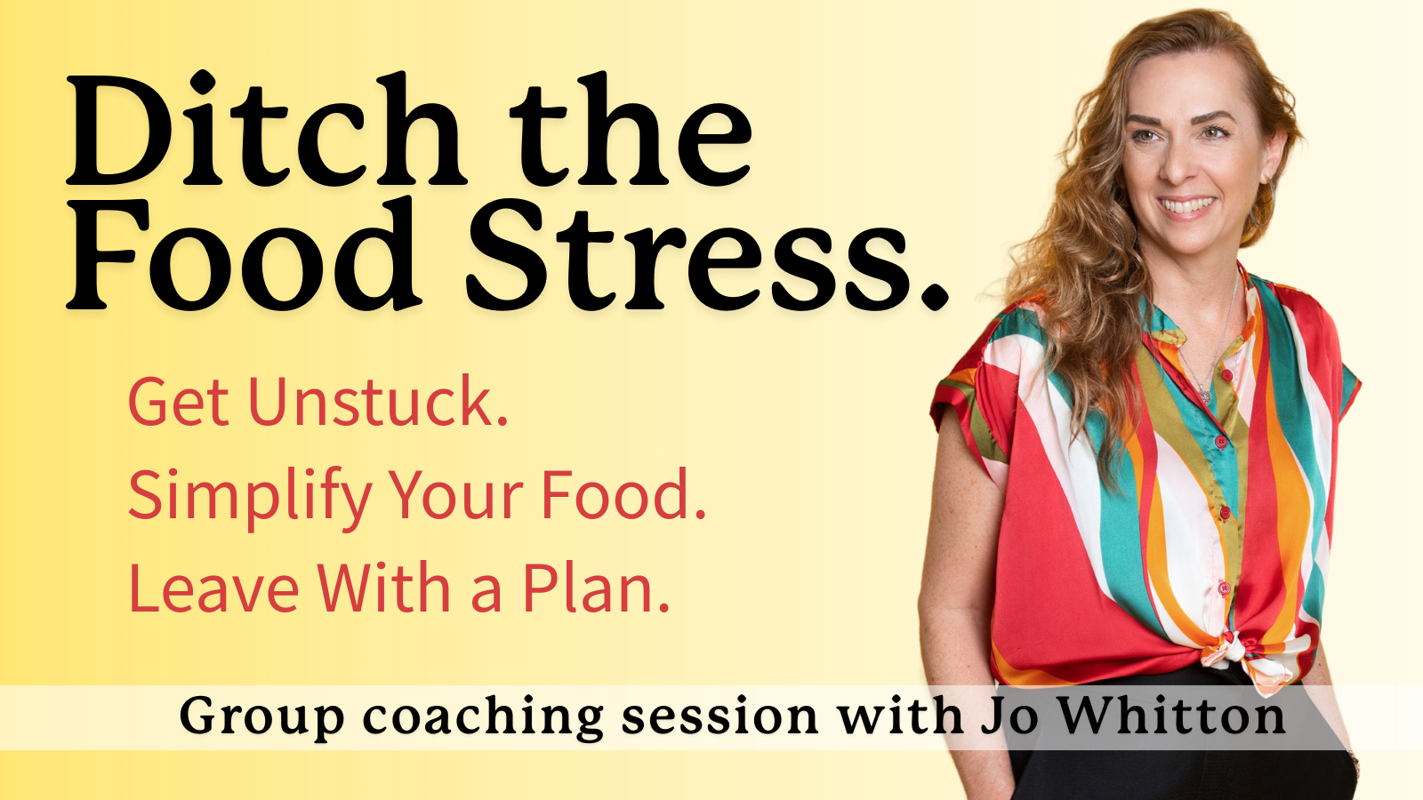 Ditch the Food Stress: Group Coaching Session ~ Quirky HQ Melbourne