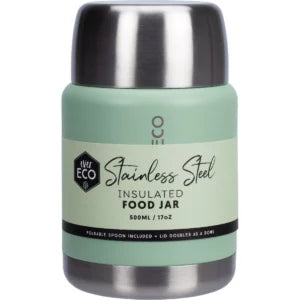 Ever Eco – Insulated Stainless Steel Food Jar with Foldable Spoon & Bowl, 500ml