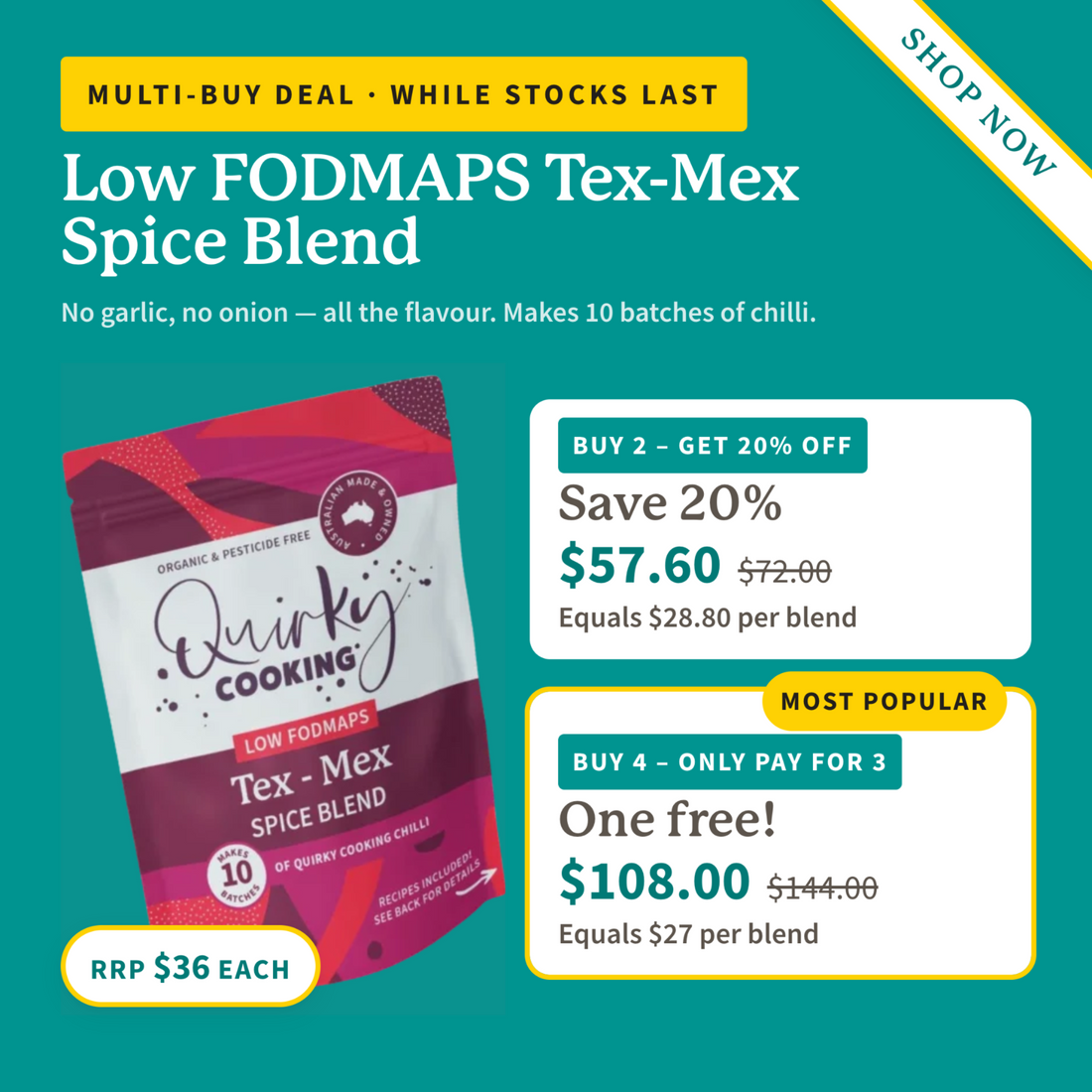 Low FODMAPS, Tex-Mex Spice Blend