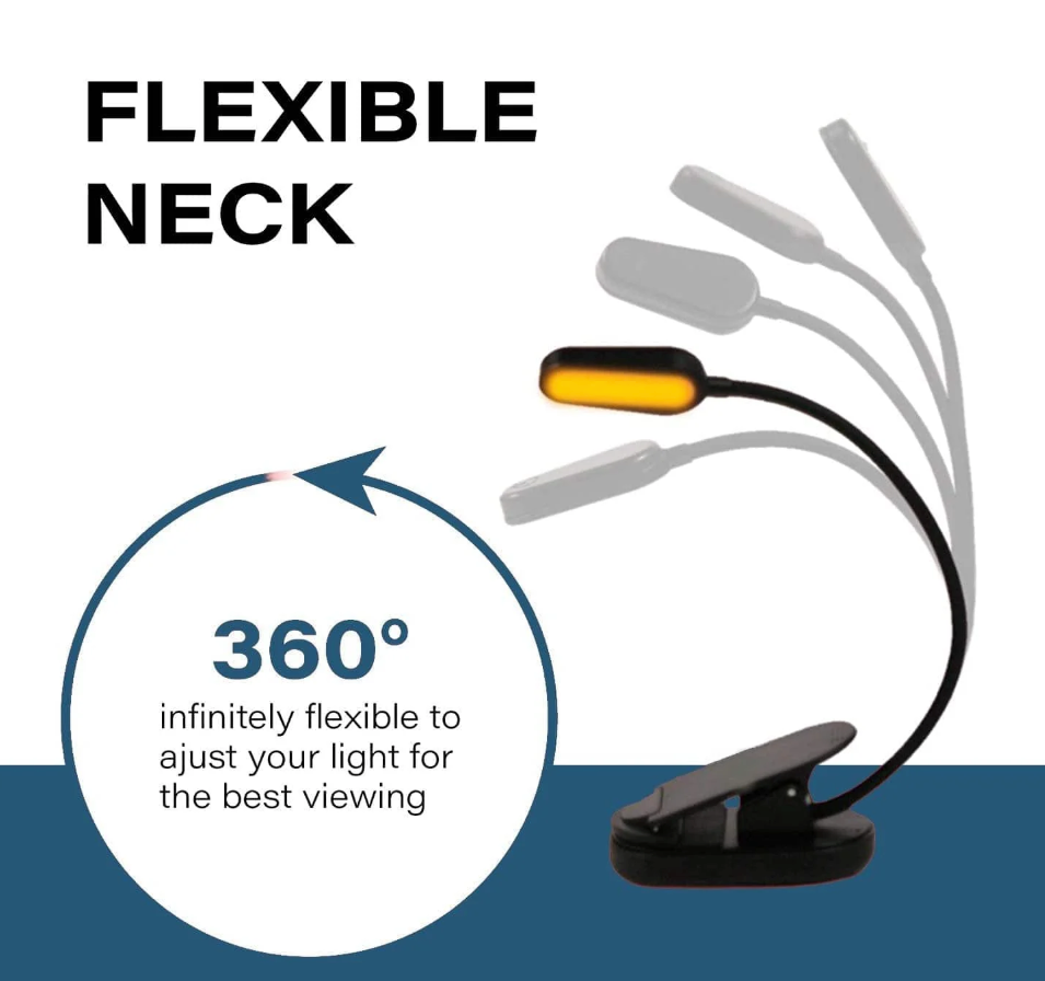 NoBlue Amber Book Light
