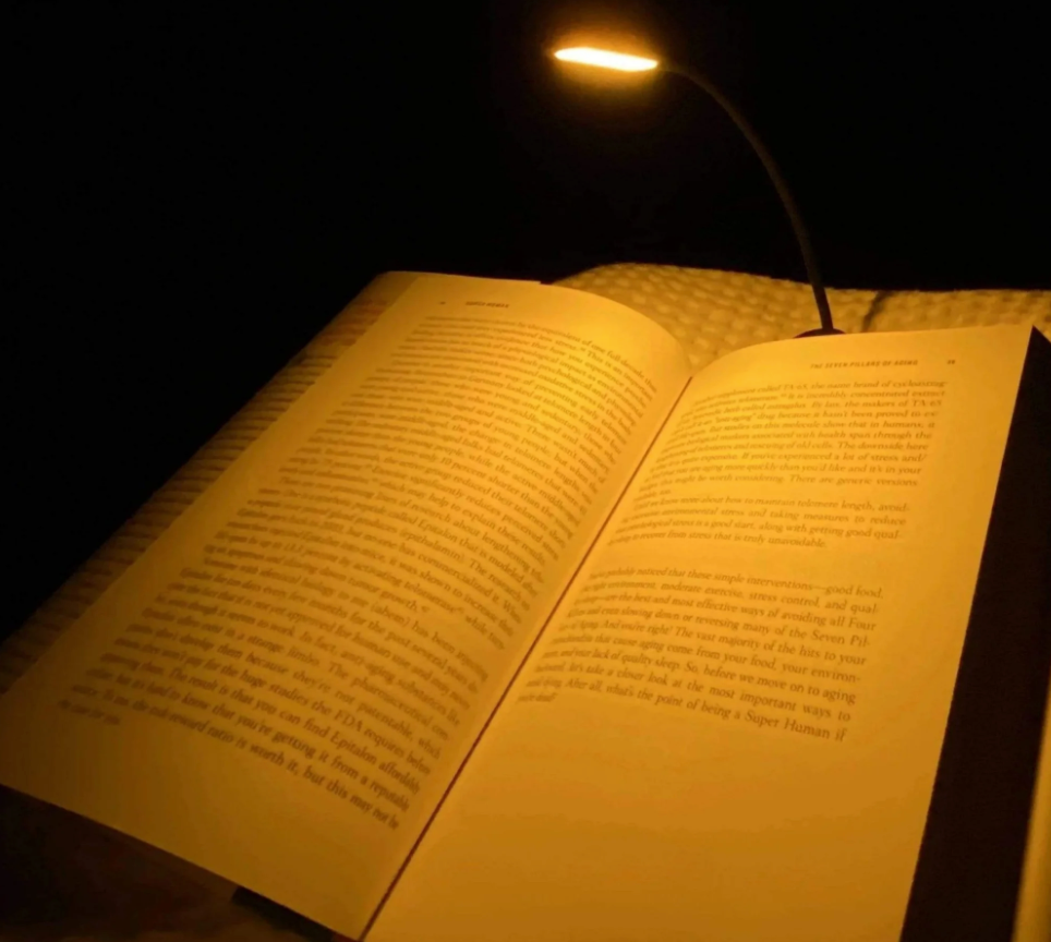 NoBlue Amber Book Light
