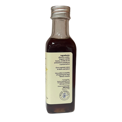 Quirky Cooking, Rainforest-Grown Wild Vanilla Extract, Alcohol Free (100ml)